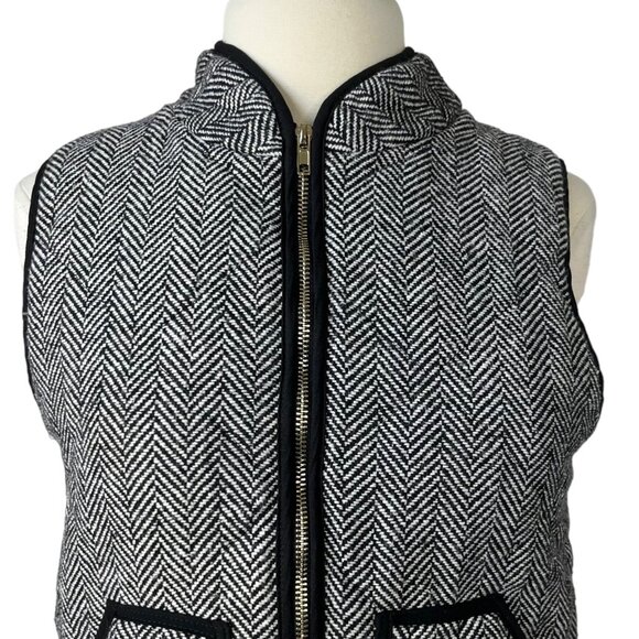 Merokeety Womens Front Zip Vest Black White Size Medium - Picture 3 of 8